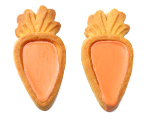 carrot cookie isolated on a white background