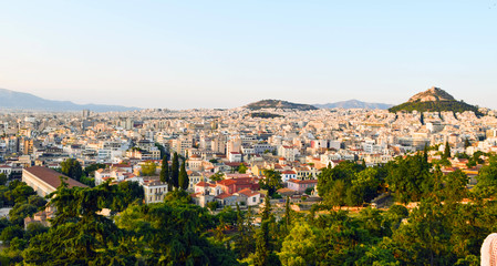Fototapeta na wymiar The Athens cityscape.