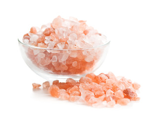 Fototapeta na wymiar Pink himalayan salt