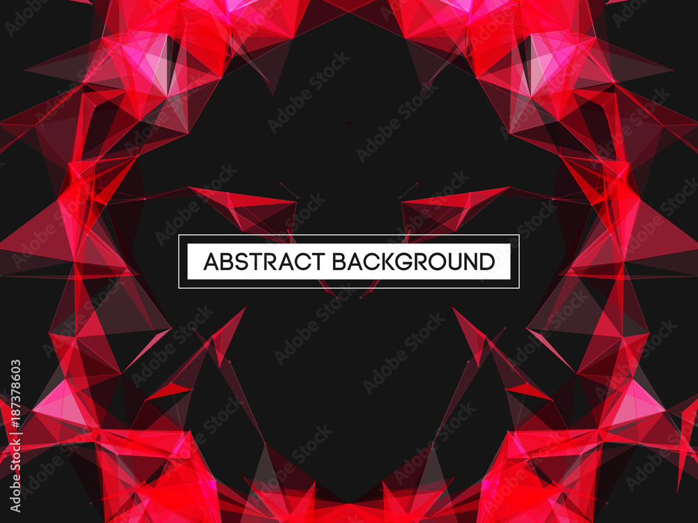 Poster abstract mesh background with circles, lines and shapes | eps10 futuristic design