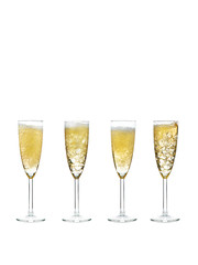 Glass of champagne isolated on a white background