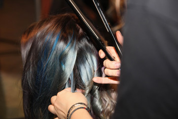 Fototapeta premium Hairdresser in hairdressing salon.