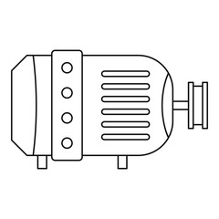 Electric motor icon, outline style