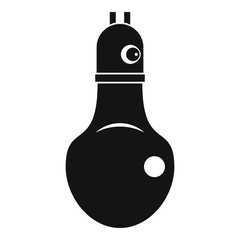 Lamp icon, simple style