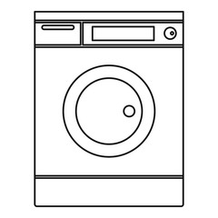 Washing machine icon, outline style
