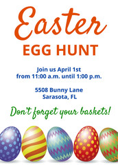 Easter Hunt invitation card