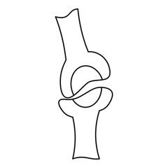 Knee joint icon, outline style