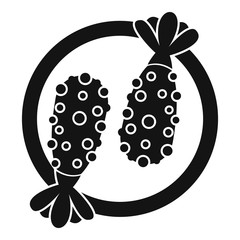 Asian food icon, simple style