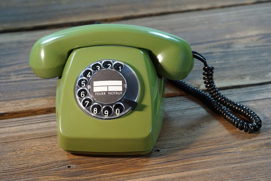 grünes Telefon