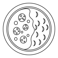Asian soup icon, outline style