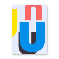 Letter U poster