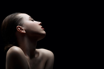 Fototapeta premium woman in dark