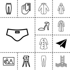 Sketch icons. set of 13 editable outline sketch icons