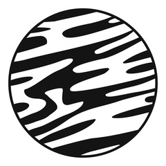 Far away planet icon, simple style