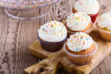Delicious birthday cupcakes