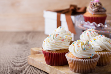 Delicious birthday cupcakes
