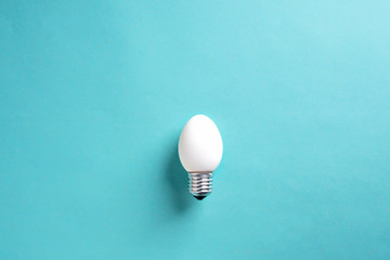 Light Bulb Egg shell on Base Concept  Energy Saving - 187381463