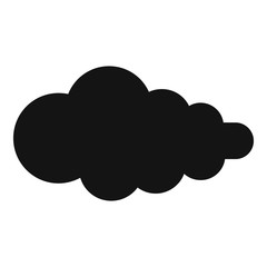 Cloud with fallout icon. Simple illustration of cloud with fallout vector icon for web