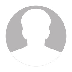 Profile anonymous face icon. Gray silhouette person. Male default avatar. Photo placeholder. Isolated on white background.