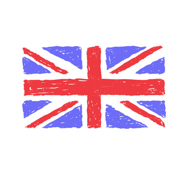 United Kingdom Hand Drawn Flag