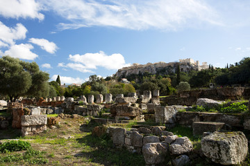 Fototapeta na wymiar Roman Agora in Athens, Greece