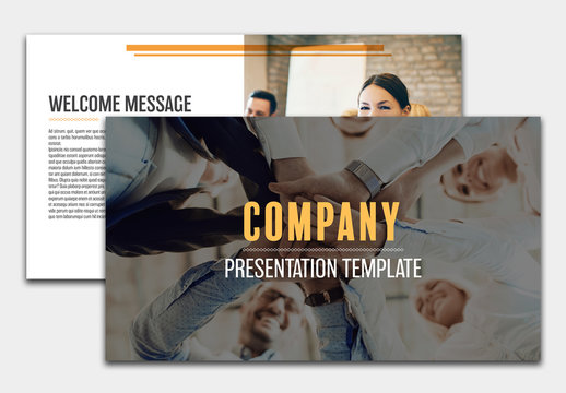 Corporate Presentation with Blue and Orange Accents 