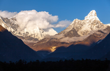 Mt. Ama Dablam in the Everest Region of the Himalayas. Nepal