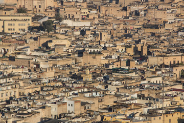 cityscape of the old town of fez morocco