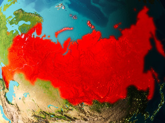 Orbit view of Russia