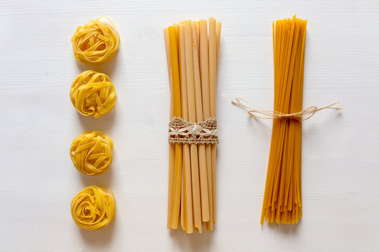 Tagliatelle, zitoni and spaghetti