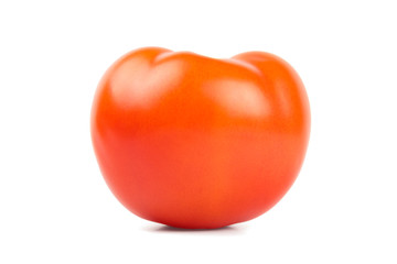 Red tomato isolated on the white background