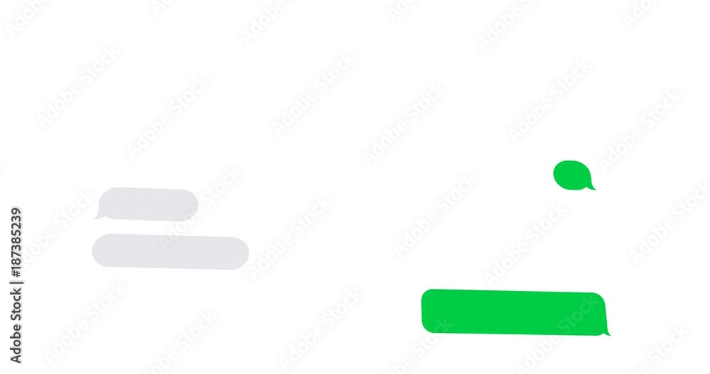 Poster animation concept text message, modern sms dialog icons. bubble speech set.