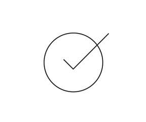 Check OK Icon Line Flat