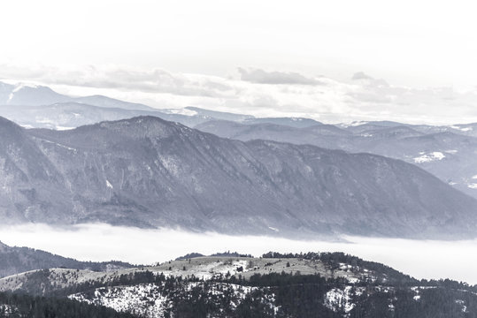 winter nature landscape of tornik mountains in serbia