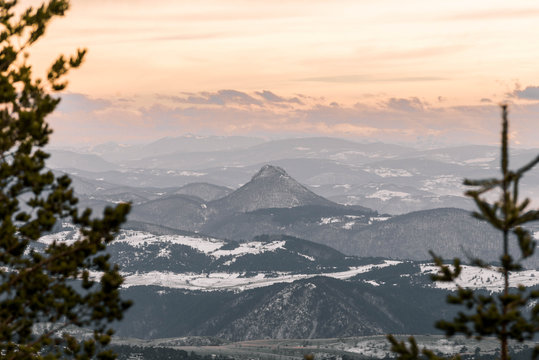 winter nature landscape of tornik mountains in serbia