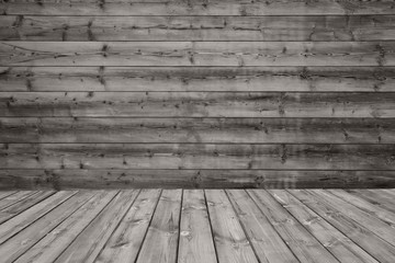 wood plank with wooden wall background
