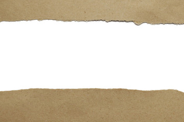 torn brown paper woth blank copy space