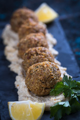 Falafel, fried chickpea balls