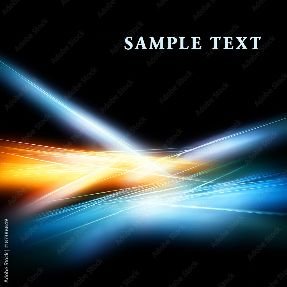Poster abstract background with shiny fractal