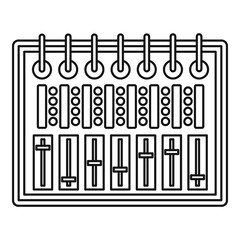 Sound studio record equipment icon, outline style
