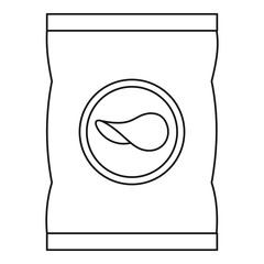 Potato chips icon, outline style