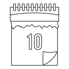 Calendar icon, outline style