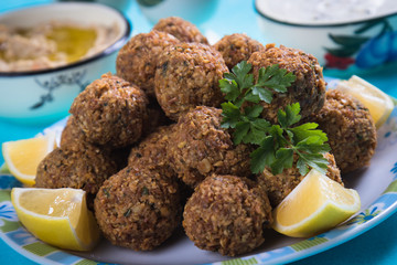 Falafel, fried chickpea balls