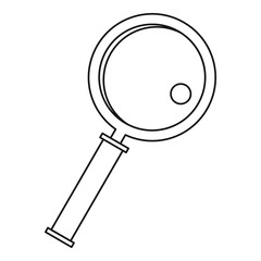 Magnifier icon, outline style