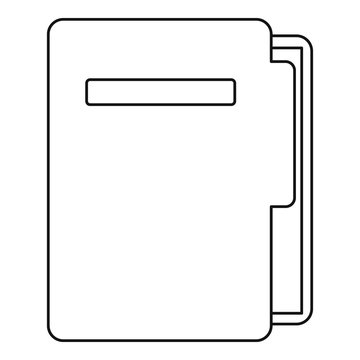 recommend clip art: Document folder icon, outline style