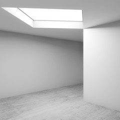 Empty interior, square 3d illustration