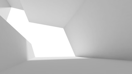 Room with blank window, 3d render