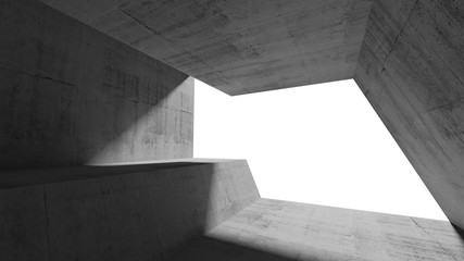 Empty abstract concrete interior 3d