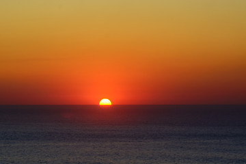 sunset in the ocean