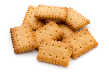Tasty cookies biscuits on the  isolated background. - obrazy, fototapety, plakaty